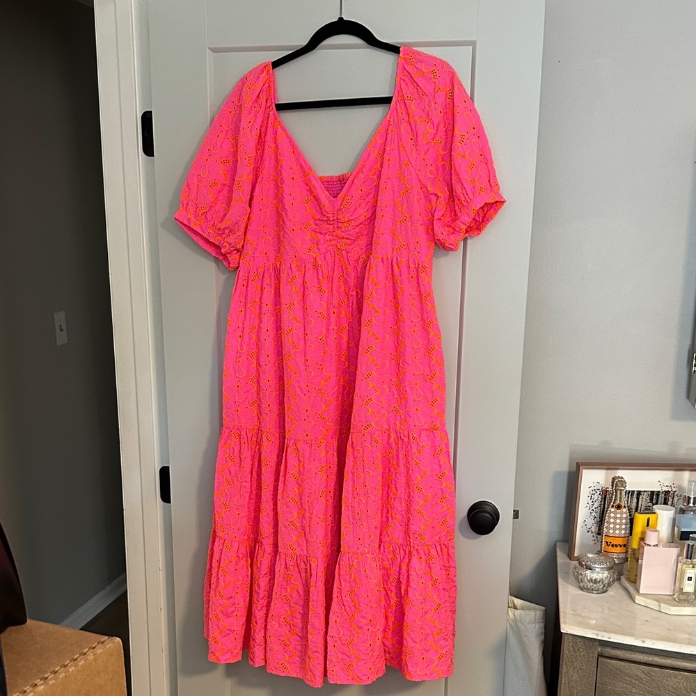 *RARE* Vibrant Pink Lilly Pulitzer Eyelet Dress